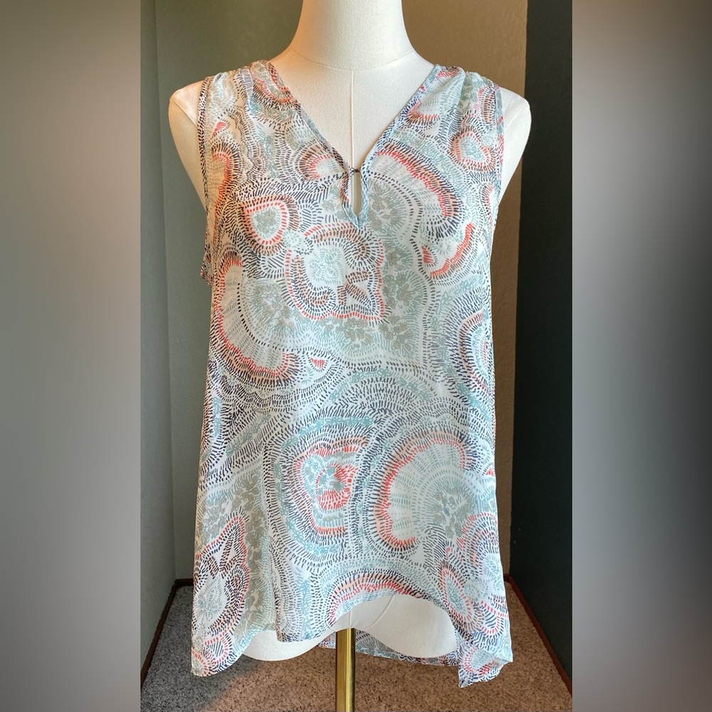 Joie sleeveless silk top paisley print XS